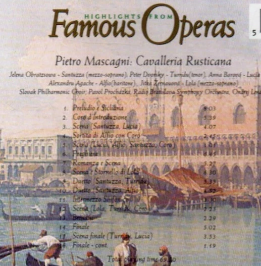 Konvolut 4 CDs Klassische Musik "Famous Operas" (Mascagni Mozart Puccini Verdi) - Bild 4 von 4