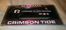 Alabama Crimson Tide Chrome Metal License Plate Frame Rico Industries *New