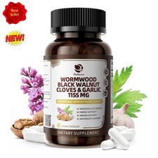 16-in-1 Wormwood Black Walnut Capsules, Rapid Gut Cleanse  Digestive Health