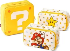 Super Mario Travel Storage Pouch 3pcs. Set Question Block etc.