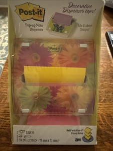 3M Post It Pop Up Dispenser With Daisy Print In Dispenser- 1 DS330-LSP