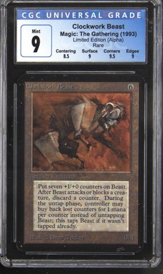 1993 MTG LTD ED ALPHA CLOCKWORK BEAST CGC 9