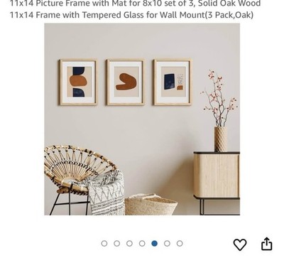 11x14 Picture Frame with Mat for 8x10 set of 3