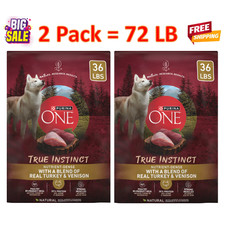 72LB/ 2 Pack - Purina ONE® True Instinct Adult Dog Dry Food - High-Protein, Natu 0.61 per pound