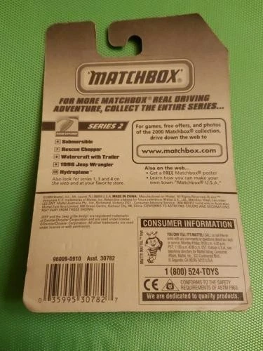 1999 Matchbox SUBMERSIBLE Vehicle 6 of 100 Mattel Wheels ... New - Image 3 of 3