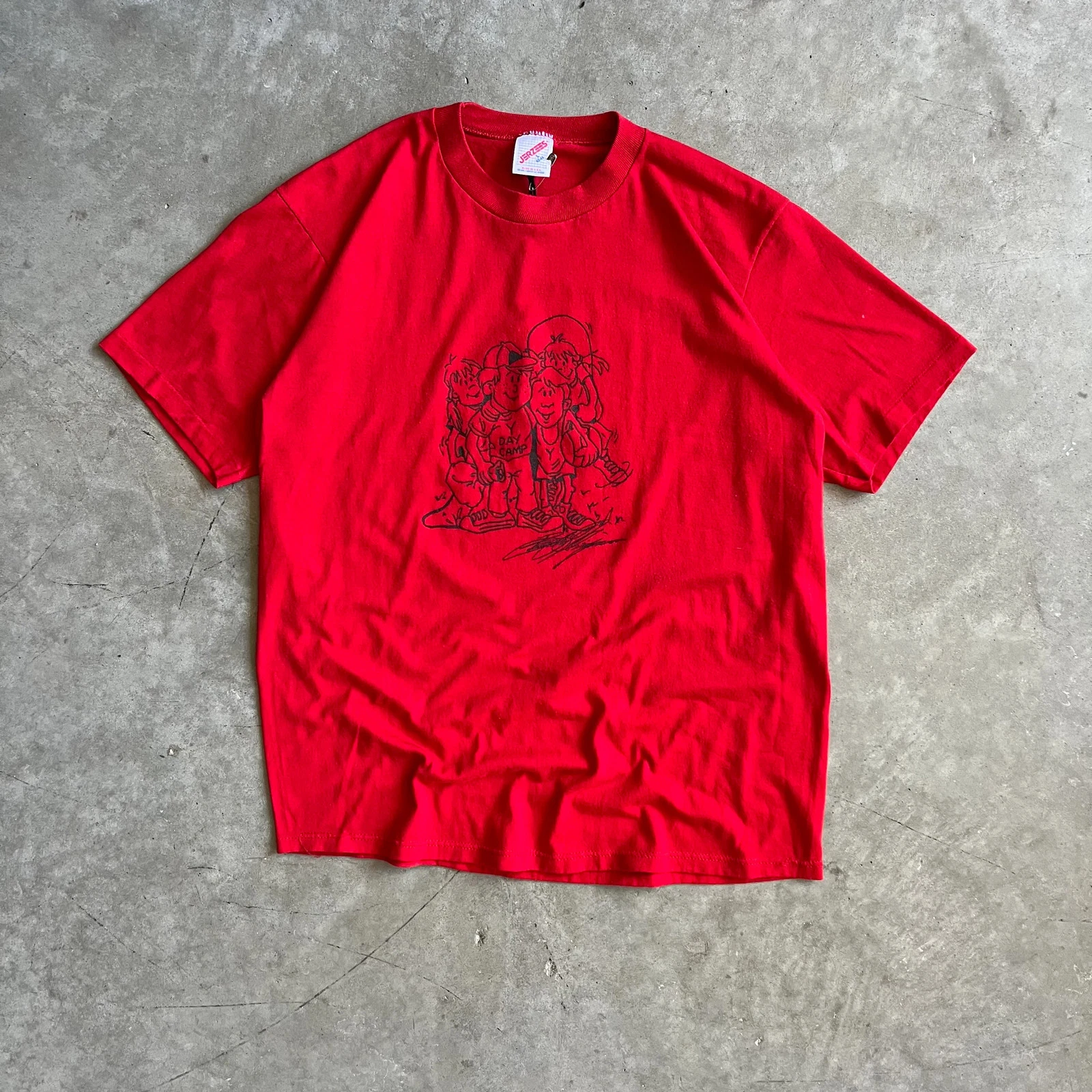 Vintage Y Day Camp Red Tee