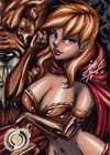 5finity Grimm Universe Red Riding Hood  original sketchcard art AP José Carlos