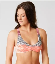 NWOT Becca Virtue M Cosmic Braided Back Bikini Top Persimmon 117082