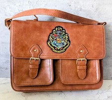 Harry Potter Tan Satchel Cross Body Bag Primark Hogwarts Embroidery + Quiditch P