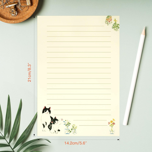 36 PCS Writing Paper and Envelopes Set, Warm Cute Cat Themed Stationary Set Desi - Picture 4 of 12