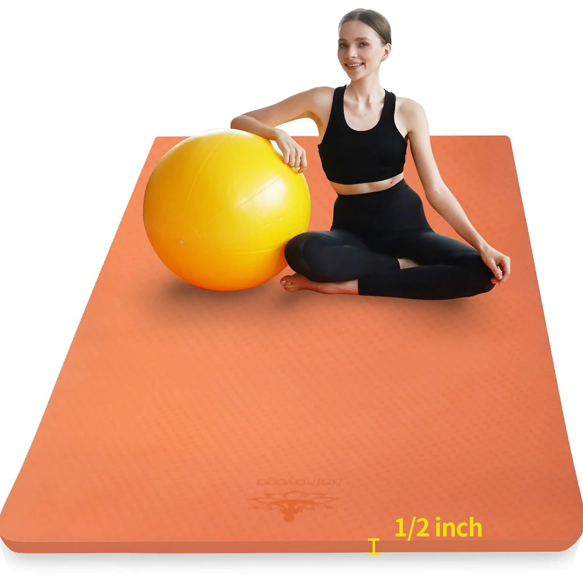 Exercise Mat Large Thick Yoga Mat Extra Wide 6'X4' Workout Mat for Home