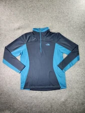 The North Face Jacket Mens Medium Blue Tech Glacier 1/4 Zip Outdoor Workwear