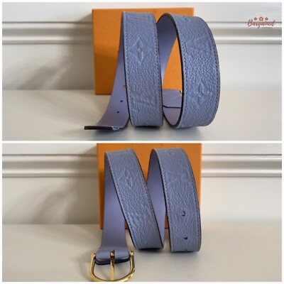 Auth Louis Vuitton Blue Monogram Empreinte Leather Sun Tulle  display picture 2