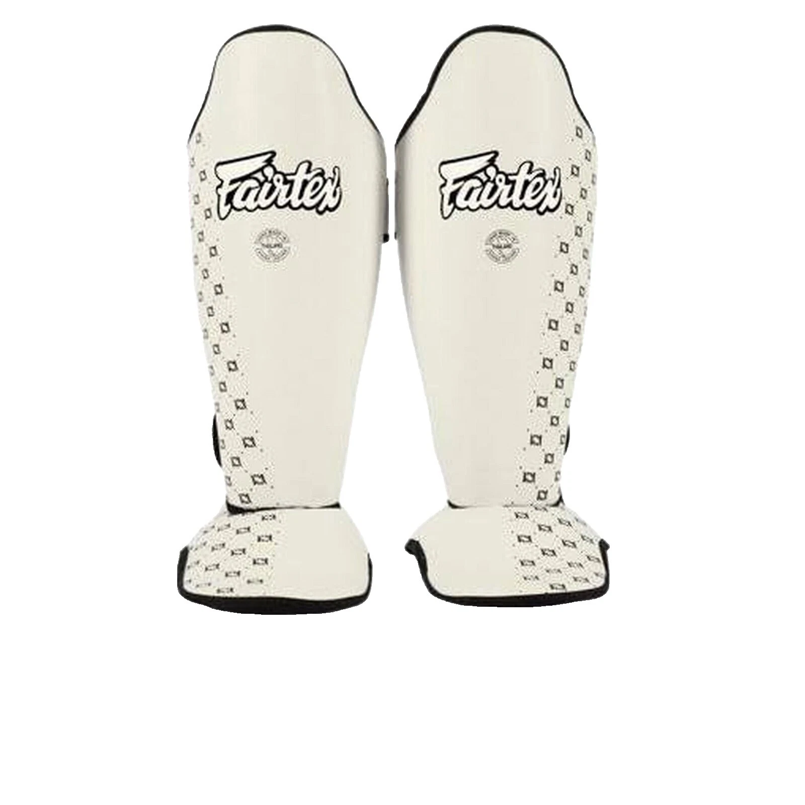 Fairtex Blanco canilleras de boxeo y artes marciales
