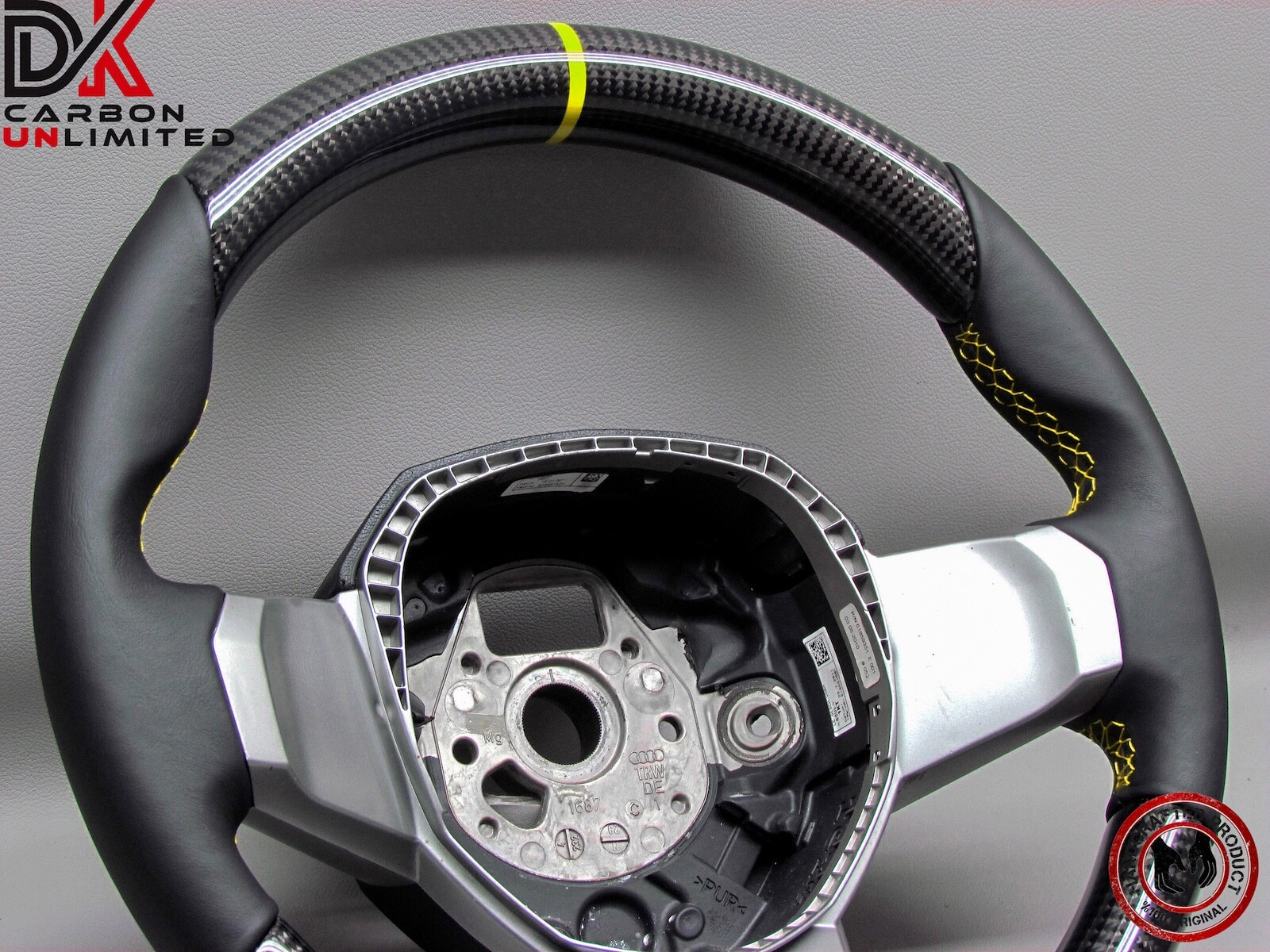 Lamborghini Aventador LP720 LP770 SVJ Yellow Ring Napa Carbon Steering Wheel v4