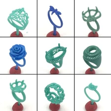 9PC Car Ring Design, Pearl Holder | Rings Wax Pattern Mold Jewelry | WRB363