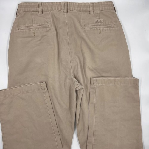 Pantalones chinos Polo Ralph Lauren para hombre talla 35/32 beige plisado tostado caqui algodón - Imagen 6 de 9