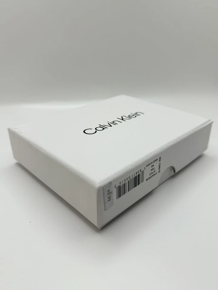 Calvin Klein Men's Tan Leather Slim Bifold RFID Wallet  NWT $45 - Image 2 of 4