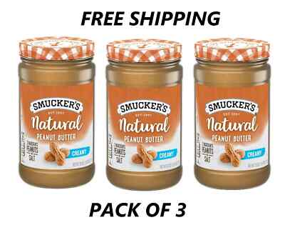 Smucker s Natural Creamy Peanut Butter, 26 Oz. Jar Pack OF 3 With Free Shipping
