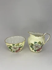 Paragon By Appointment Fine China England Cream & Open Sugar Floral - Hairline