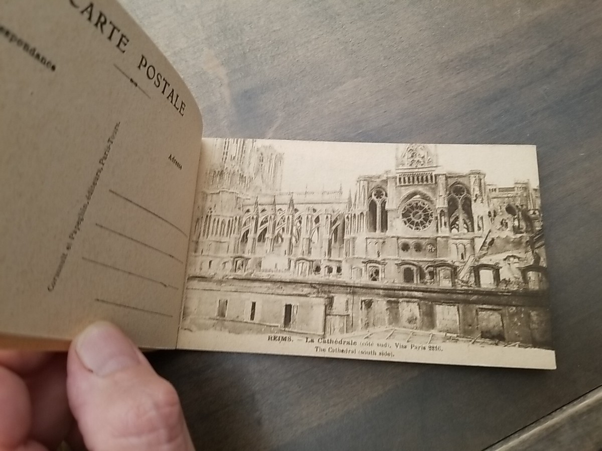 Reims Book of 19 Postcard World War 1 WW1 France Detachable | eBay