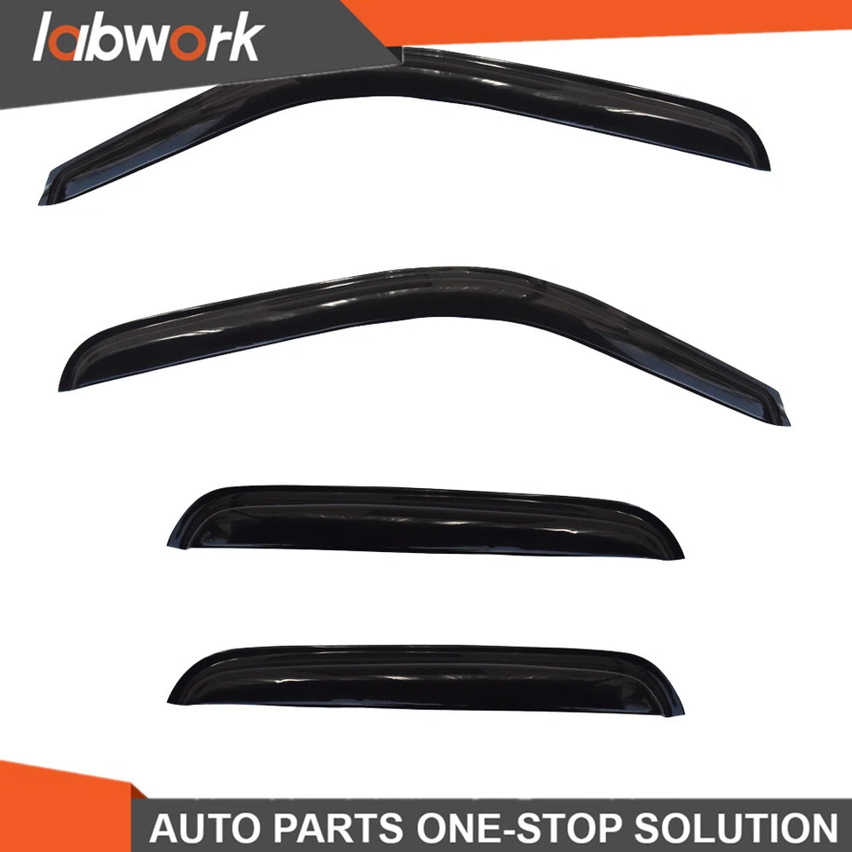 Visera de ventana de laboratorio para Chevy Silverado/GMC Sierra 1999-06 protector de lluvia solar 4 un. Foto 3 de 4