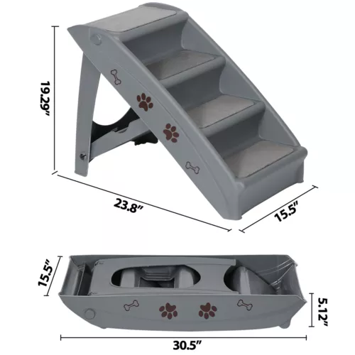 Multiple Sizes Pet Dog Stairs Ramp Climb Ladder Portable Light Weight Car Home - Picture 16 of 30