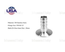 Usa Kf25 Flange To Od 20mm Rubber Hose Barb Adapter For Vacuum Ss 304 Iso-kf