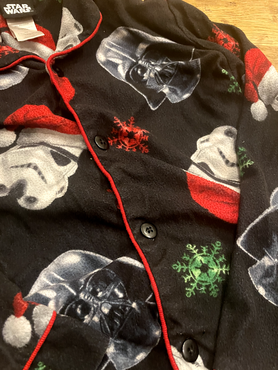 Pyjama Star Wars Flanelle Garçon - Noël Darth Vader Storm Troopers - Tailles 4 Ou 6 Ans