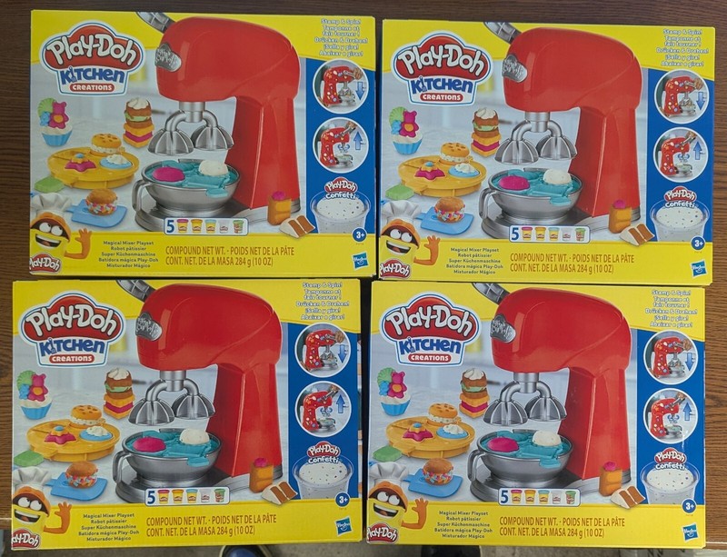 LOT OF 4 - PLAY-DOH KITCHEN CREATIONS MAGICAL MIXER PLAYSET NEW IN BOX