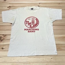 Vintage 80s Mantako Lancers Marching Band Paper Thin Shirt Size XL Single Stitch
