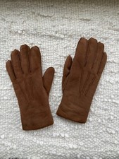 Vintage Lord  Taylor Chocolate Brown Suede Gloves size L 