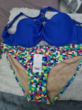 WOMENS  POUR MOI 16  bottoms BOUX AVE 34D TOP BIKINI SET  BIKINI SET   BNWT