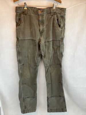 Carhartt Double Knee Pants Green Size 36x29 Relaxed Fit | eBay