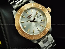 NWT Invicta Men's 44mm Pro Diver Ocean Baron Rose Tn SS Bracelet Watch