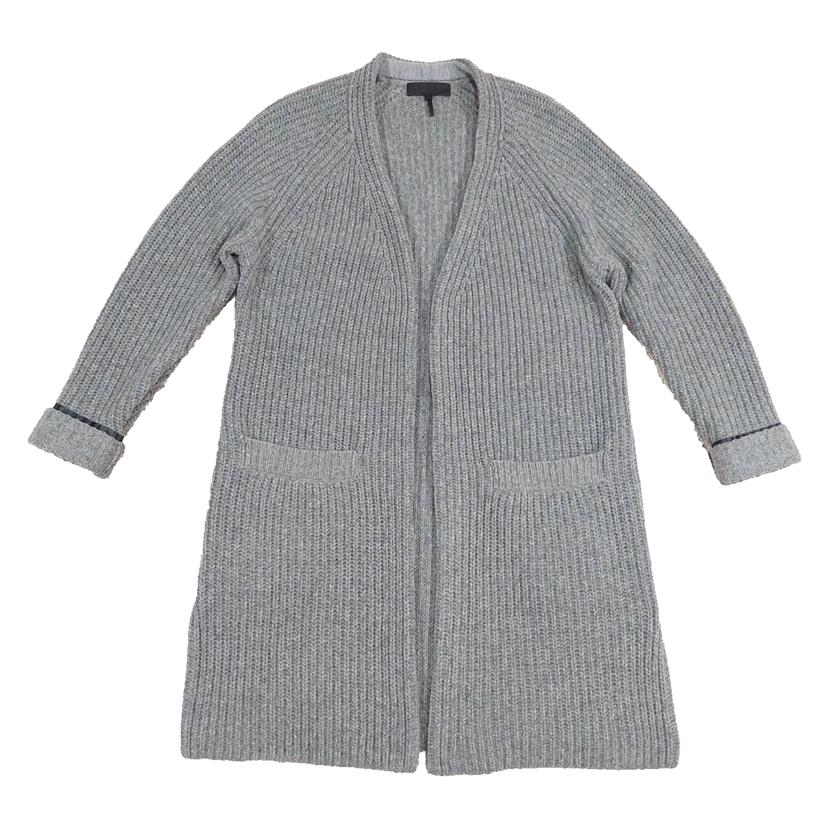 Rag & Bone Jean Grey 100% Merino Wool Long Knit Cardigan Coat w  
