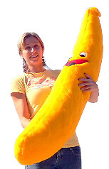 American Made Giant Stuffed Banana 5 Feet Tall Big Plush Fruit Soft Plush Fun - Picture 12 of 12