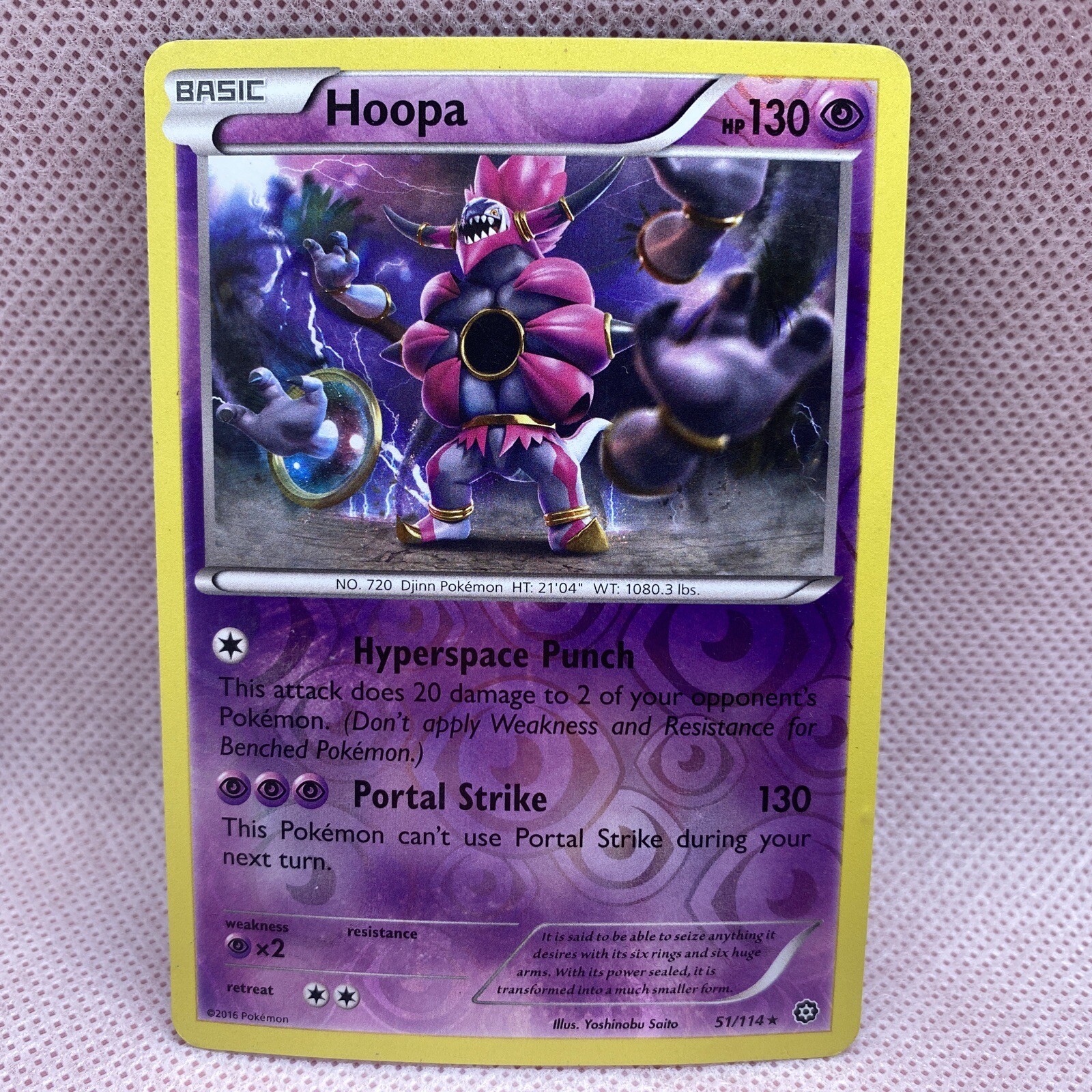 Pokemon Card - Hoopa 51/114 - Steam Siege - Shatter Holo