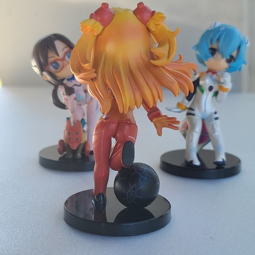 EVANGELION R-Style Petit Figura Rei Asuka Mari EVA Escuela BANDAI Plugsuit Ángulo - Imagen 4 de 13