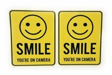SMILE You're On Camera 5" x 4" Removable and Re-positonal Set of 2 Decals