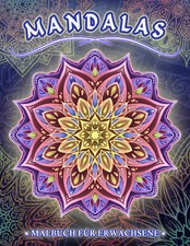Mandala Malbuch für Erwachsene mit 50 Motiven, A4, Ausmalen, Malen, Softcover