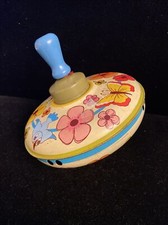 Large Vintage Flowers TOP -Metal Spinning Top Toy