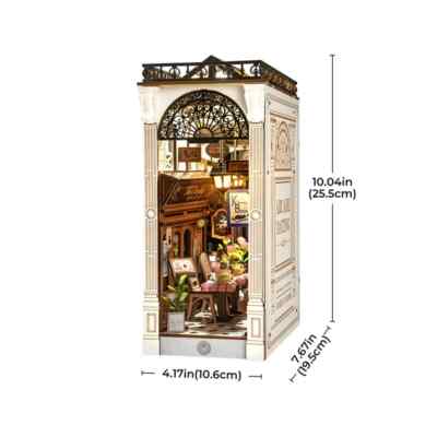 Rolife Book Nook Kits voor Volwassenen DIY Miniatuur Kit met LED Licht voor Bureau Bibliotheek Boekenplank Decoratie 3D Houten Puzzel Booknook Model Kits voor Volwassenen om geschenken voor vrouwen te