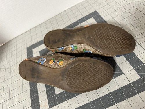 Coach Shoes Coach Leila Posey Women's Ballet Flats Tan And Blue Size 6.5 - Picture 8 of 12
