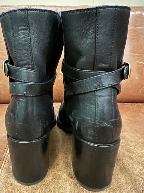 Stivaletti CELINE Jodhpur con fibbia laterale in pelle nera taglia 37 con sacchetto antipolvere