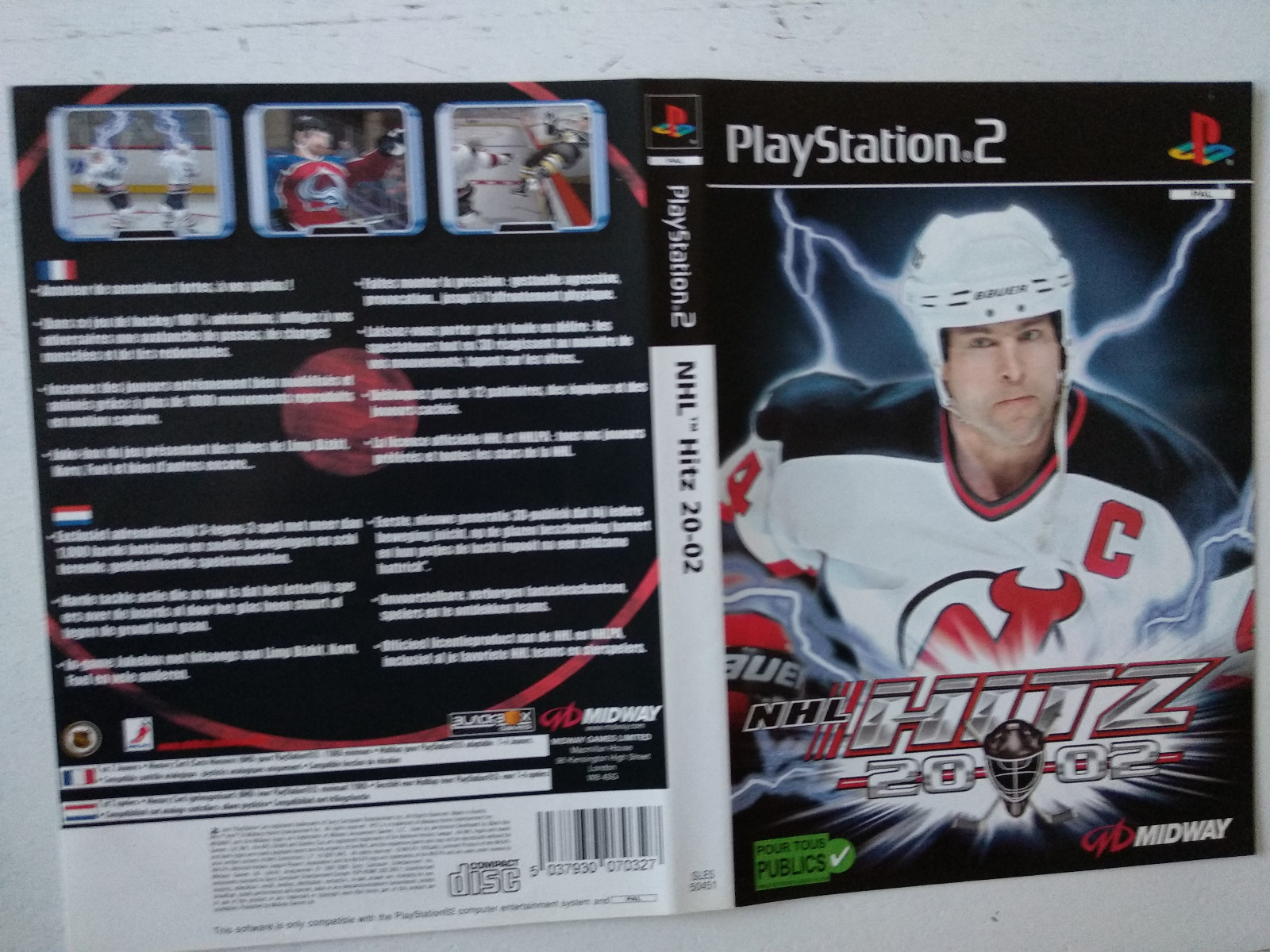 Jaquette/Front-Back cover NHL Hitz 2002 Sony Playstation PS2