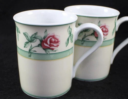 Wedgwood English Cottage Rose Pair of Mugs