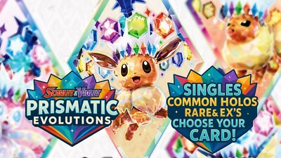 Prismatic Evolutions Pokémon Singles   Common Holo Rare & EX s Choose Your Card!
