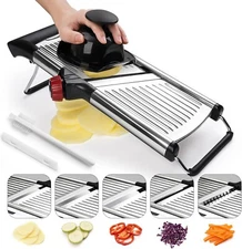 Stainless Steel Adjustable Mandoline Food Slicer Kitchen Fruit Vege Chopper Cutt