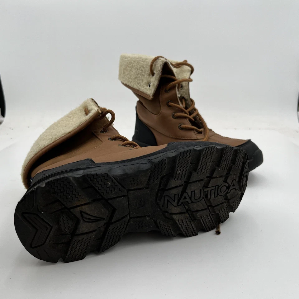 Nautica утка загрузки коричневый пушистый с подкладкой шерпа мягкой кожи шнурки с подкладкой молнии размер 2 - Изображение 3 из 4